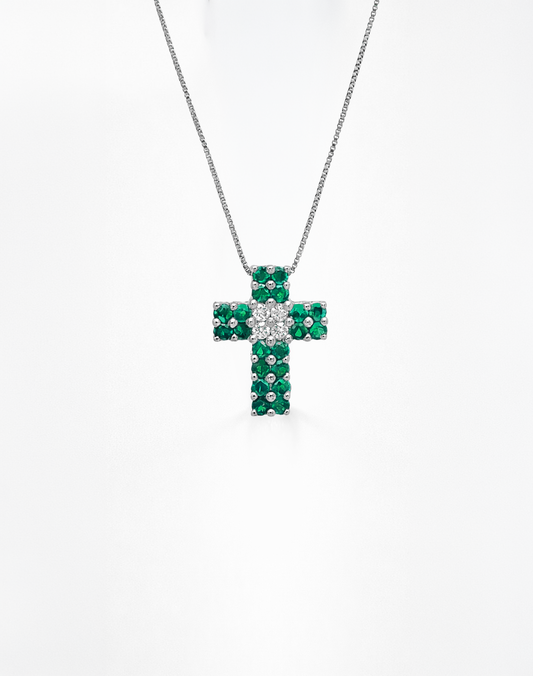 COLLANA CROCE QUADRICOLOR