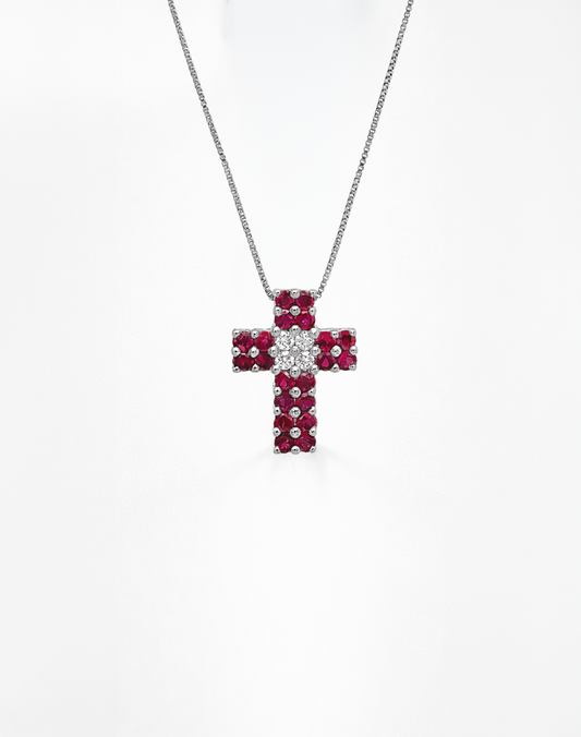 COLLANA CROCE QUADRICOLOR