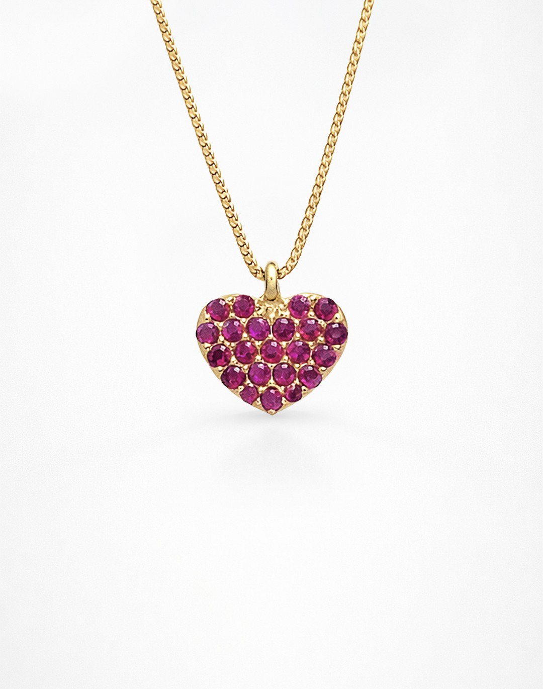 COLLANA CUORE PIXEL RUBINI