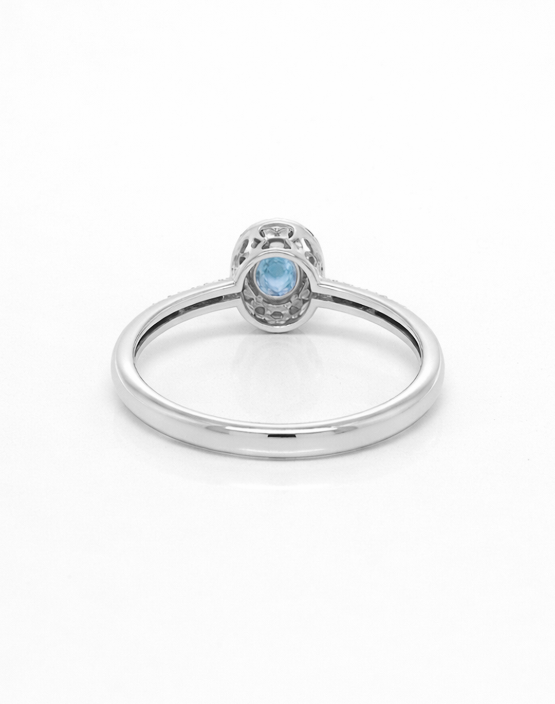 ANELLO OVALE ACQUAMARINA