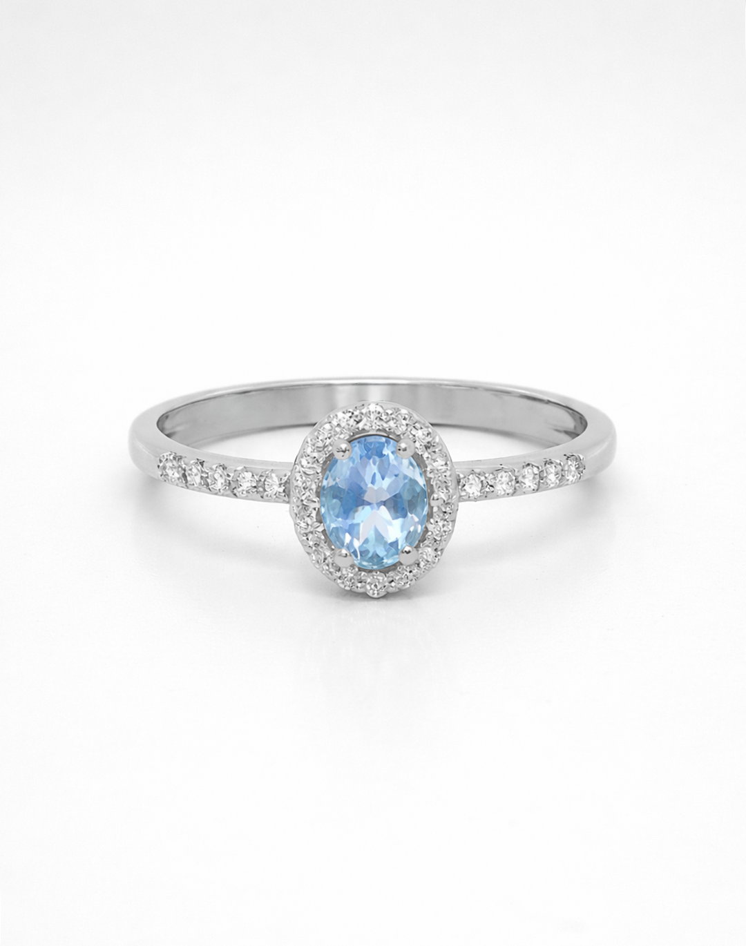 ANELLO OVALE ACQUAMARINA