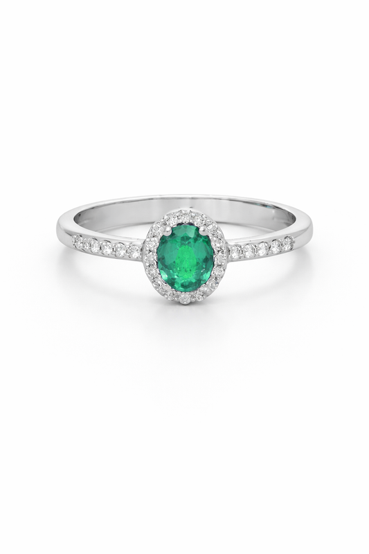ANELLO OVALE SMERALDO