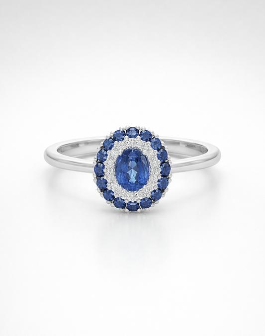 Anello Oveo Zaffiro