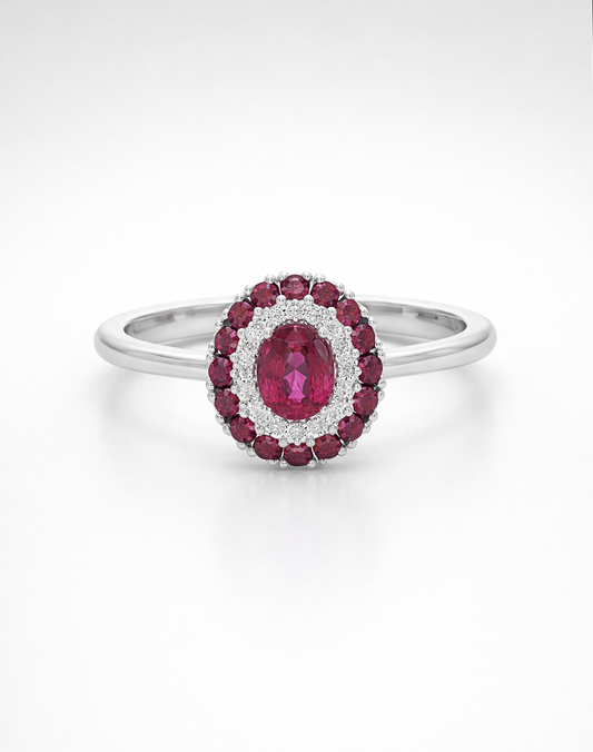 Anello Oveo Rubino
