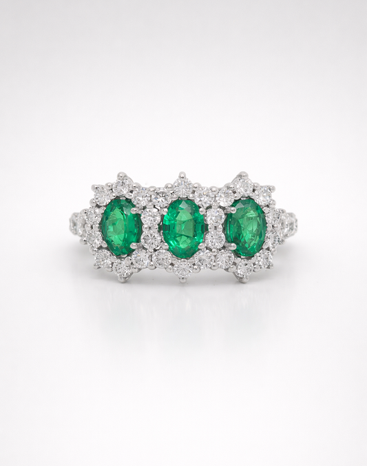 Anello Margherita Smeraldo